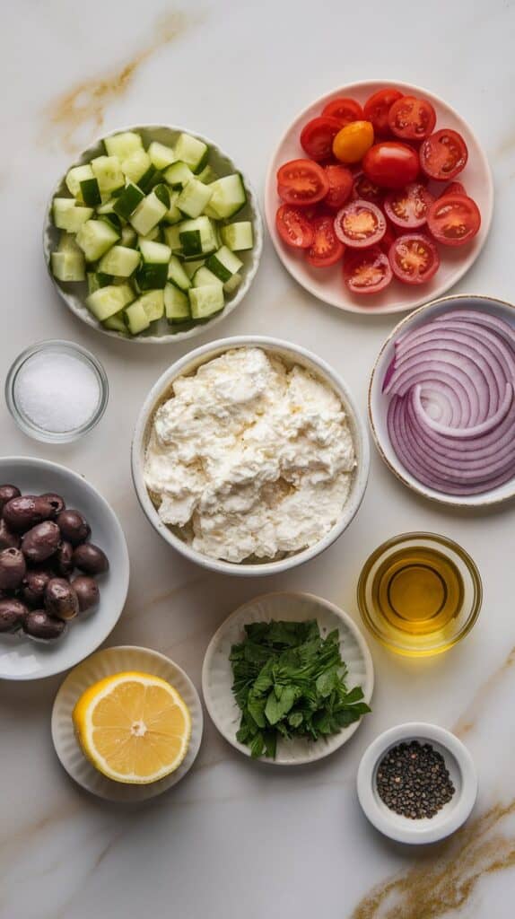 Mediterranean Cottage Cheese Salad