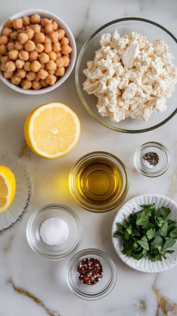 Chickpea and Cottage Cheese Salad
