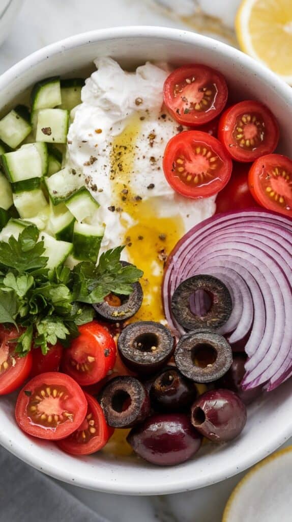 Mediterranean Cottage Cheese Salad