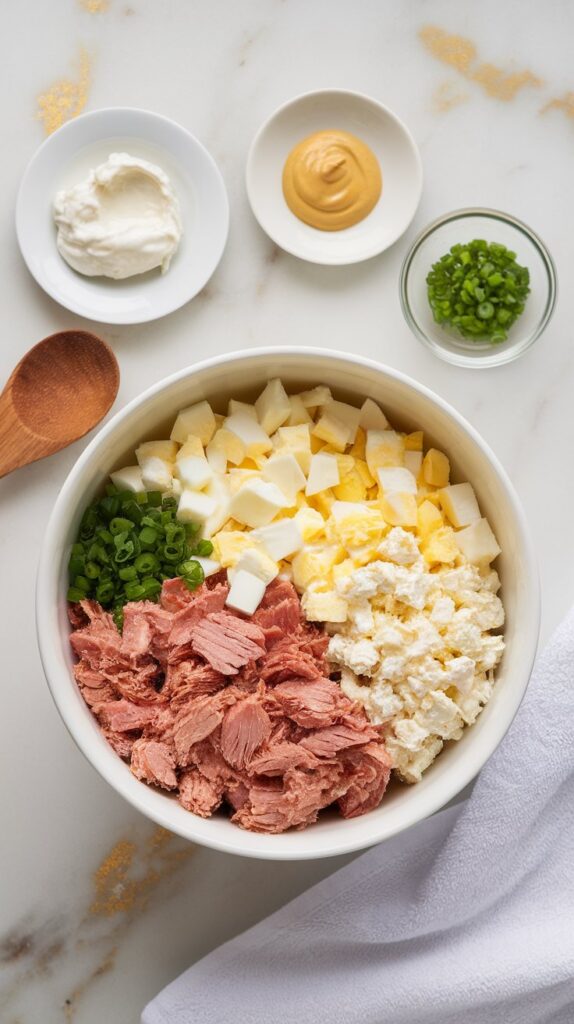 Tuna Egg Cottage Cheese Salad