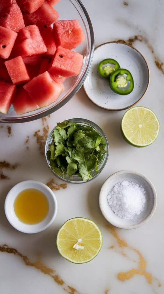 Spicy Watermelon Jalapeño Salad
