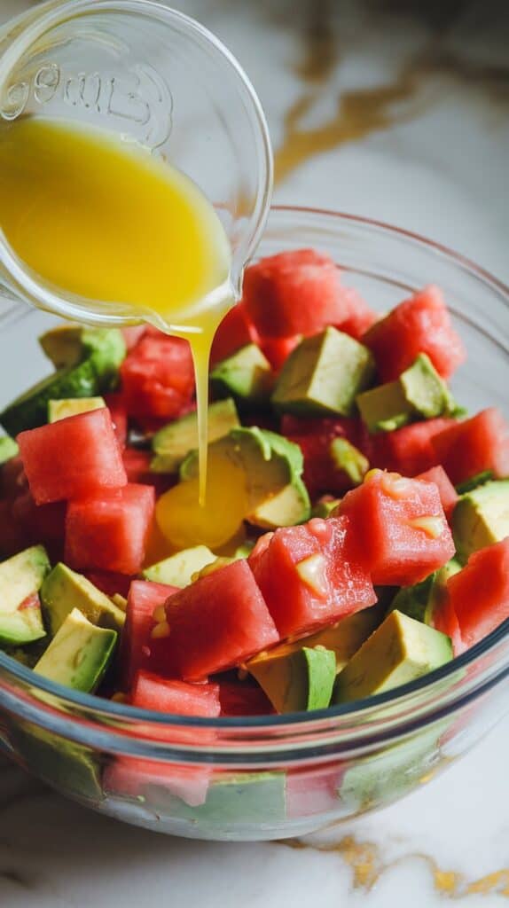 Watermelon Avocado Lime Salad