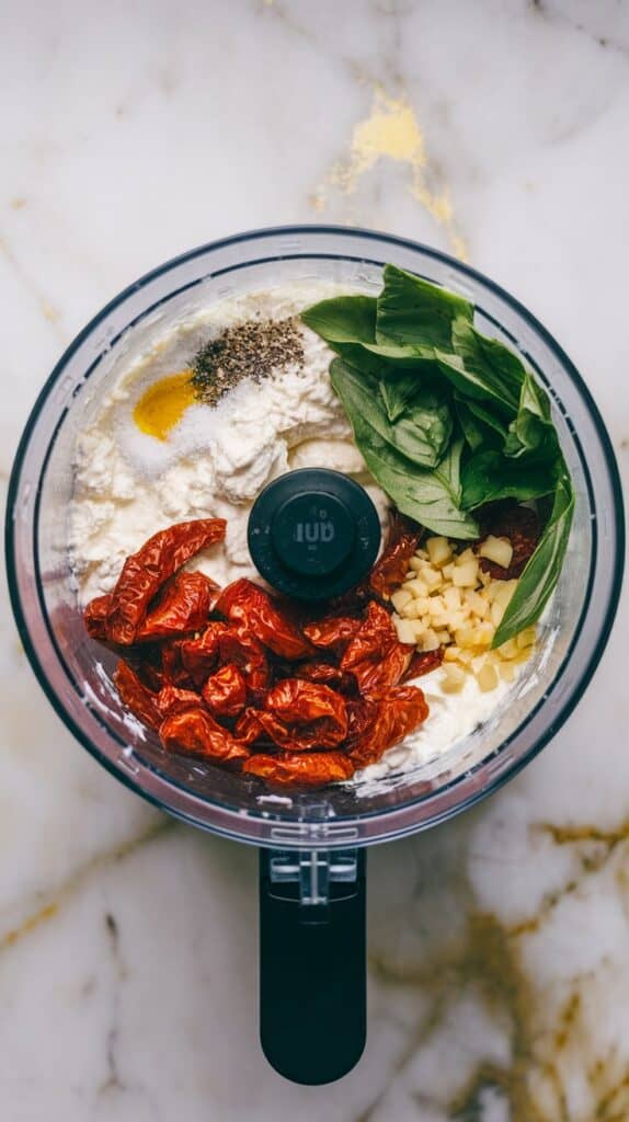 Sun-Dried Tomato Basil Cottage Cheese Dip