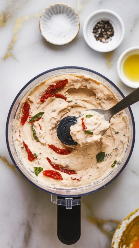 Sun-Dried Tomato Basil Cottage Cheese Dip
