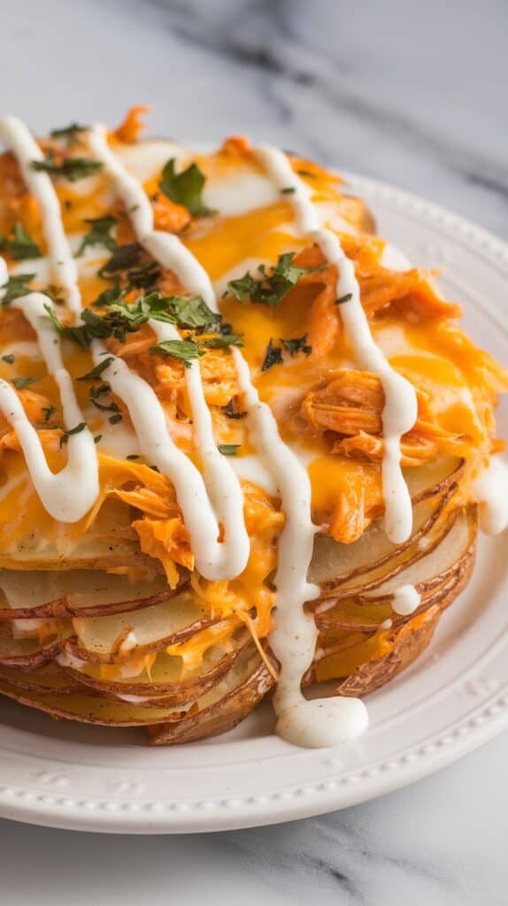 Buffalo Chicken Scalloped Potatoes