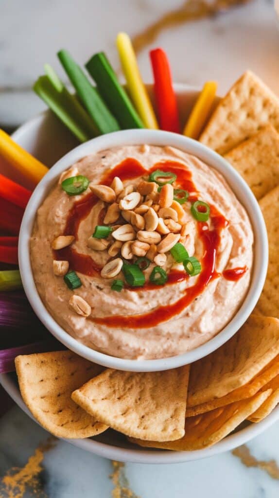 Thai Sweet-Chili Peanut Cottage Cheese Dip