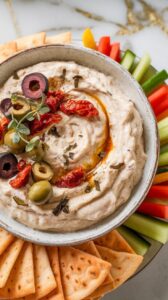 Mediterranean Olive Herb Cottage Cheese Dip