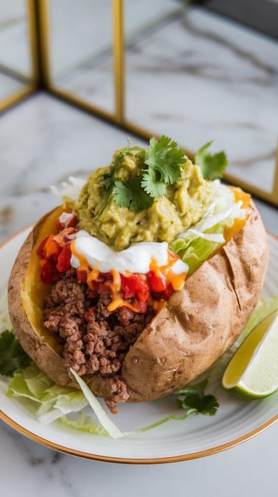 Taco-Stuffed Baked Potatoes