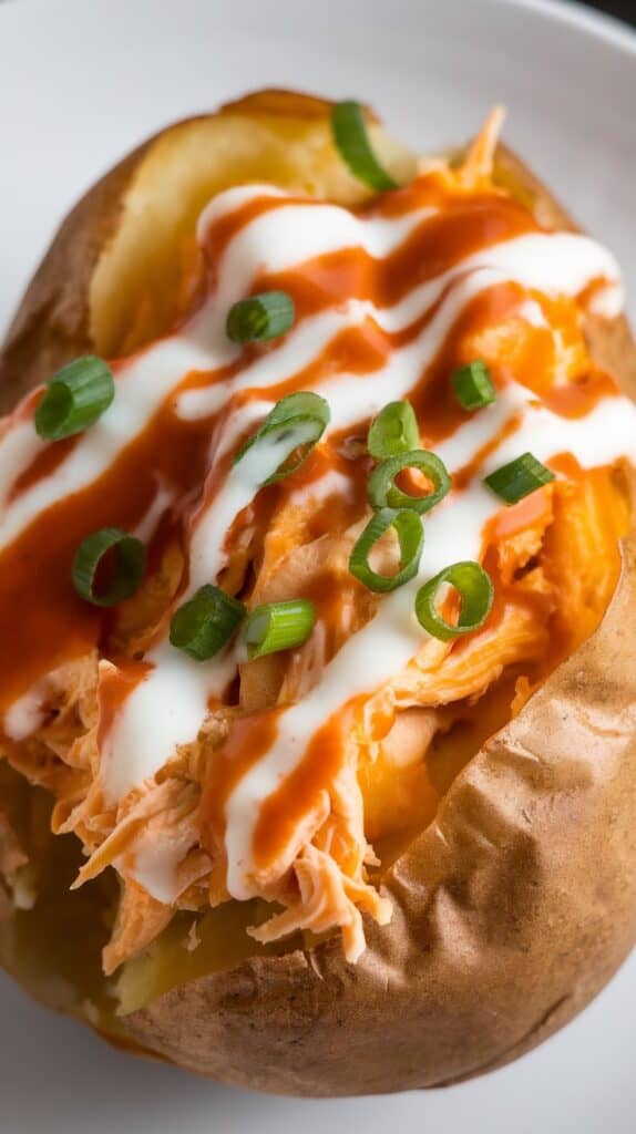 Buffalo Chicken Twice-Baked Potatoes