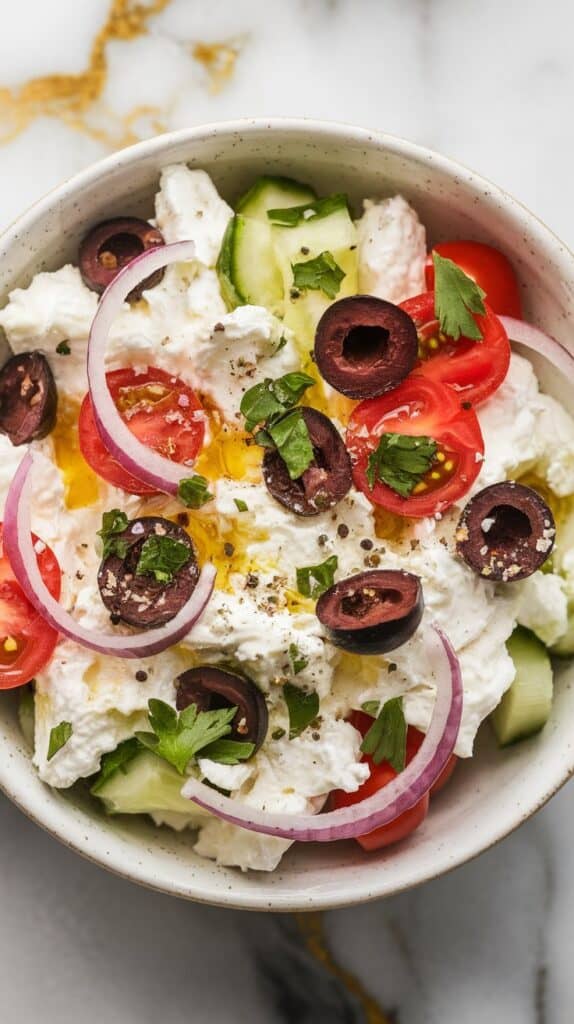Mediterranean Cottage Cheese Salad