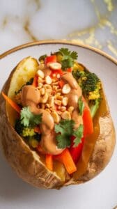 Thai Peanut Baked Potatoes