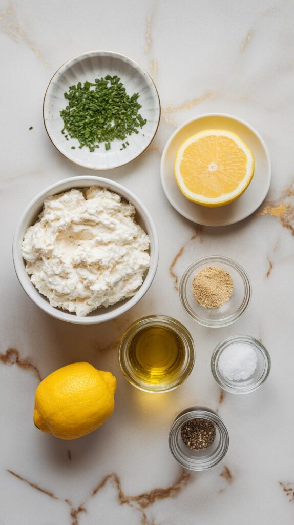 Whipped Cottage Cheese Dip with Lemon and Chives