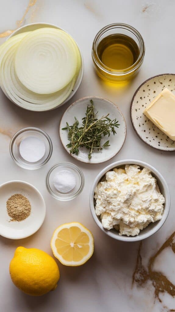Caramelized Onion Thyme Cottage Cheese Dip