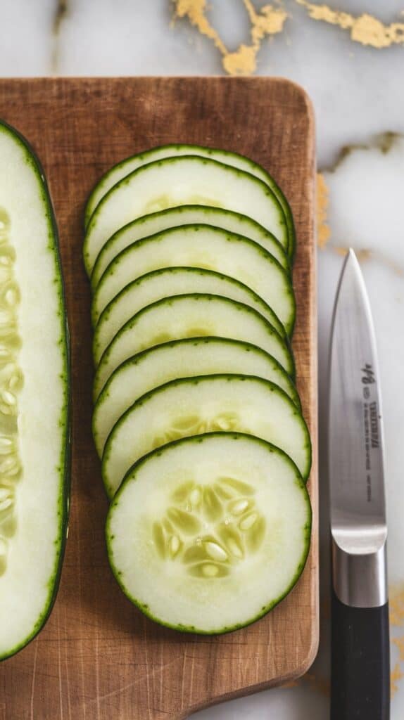 Watermelon Cucumber Basil Salad