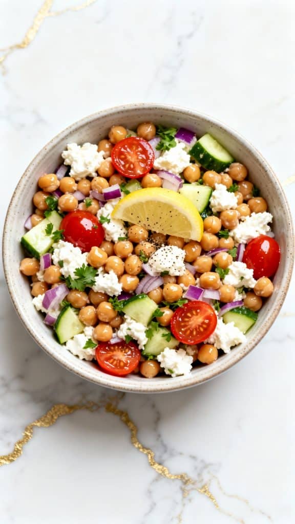 Cottage Cheese and Chickpea Salad