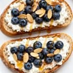 Blueberry Almond Cottage Cheese Toast