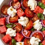 Watermelon Tomato Mozzarella Salad