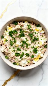 Tuna Egg Cottage Cheese Salad