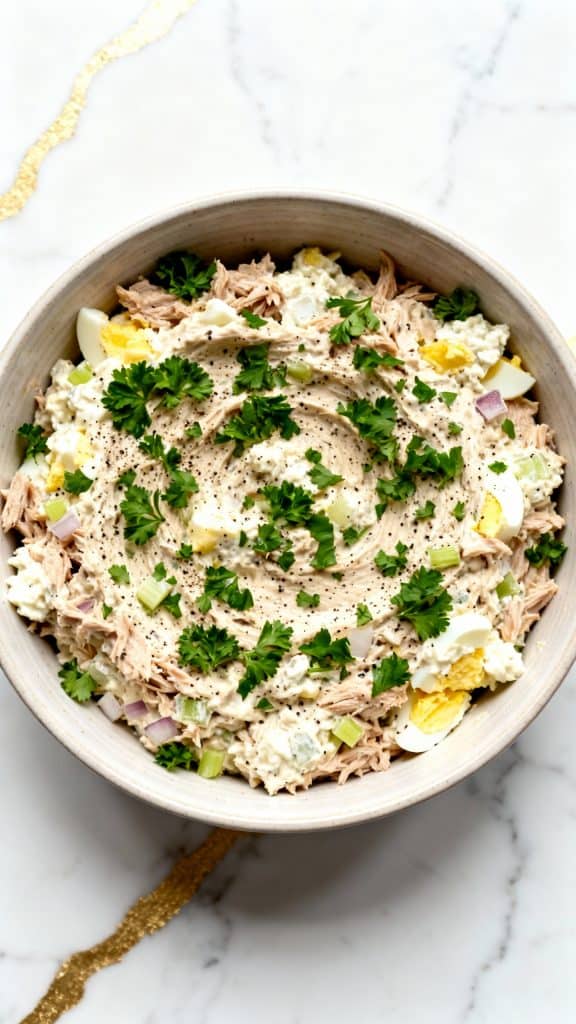 Tuna Egg Cottage Cheese Salad