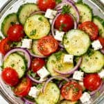 Watermelon Cucumber Basil Salad