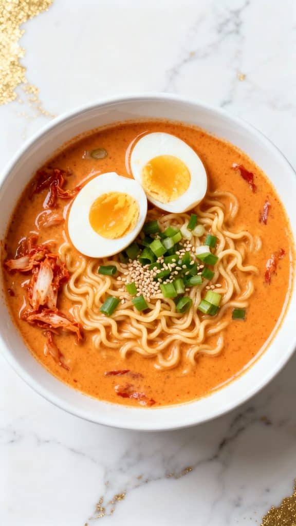 Creamy Spicy Kimchi Ramen