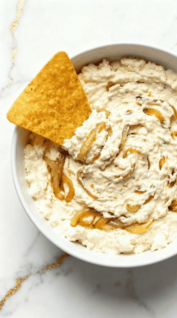 Caramelized Onion Cottage Cheese Dip
