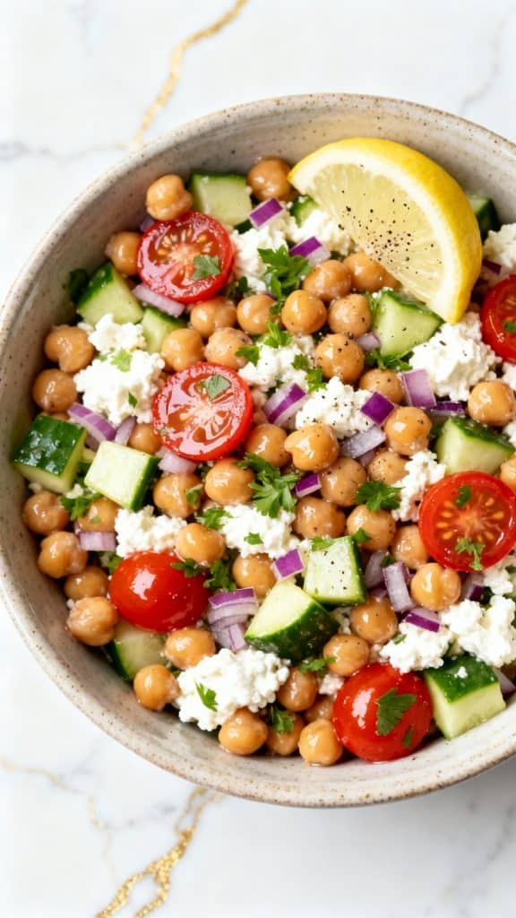 Cottage Cheese and Chickpea Salad