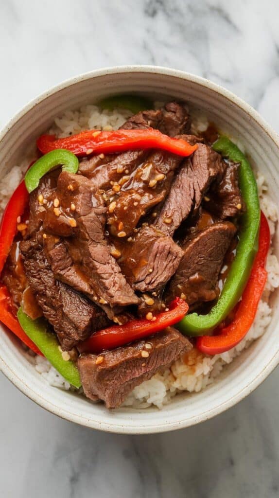Crockpot Chinese Pepper Steak