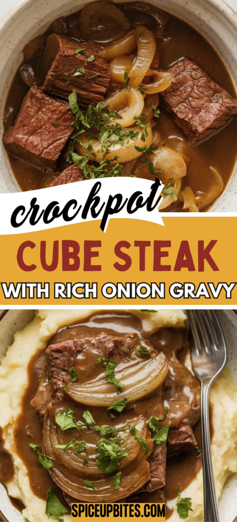 Crockpot Cube Steak with Rich Onion Gravy (1)