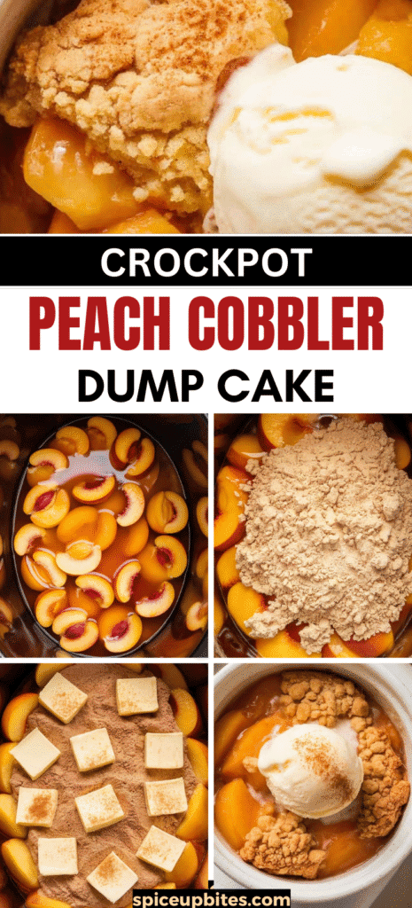 Crockpot Peach Cobbler Dump Cake (1)