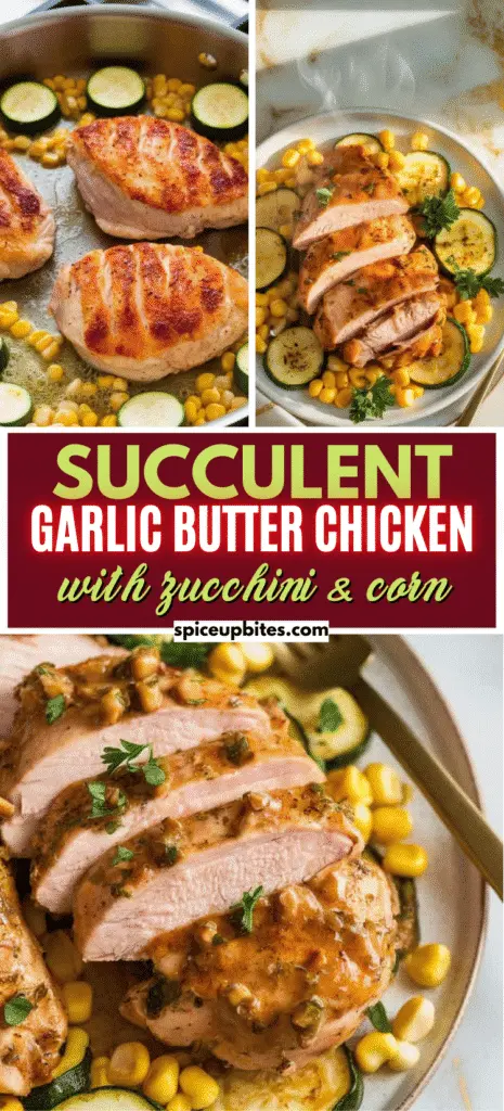Garlic Butter Chicken with Zucchini and Corn