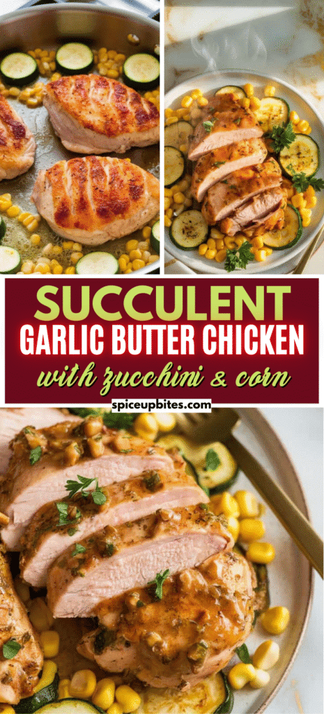 Garlic Butter Chicken with Zucchini and Corn