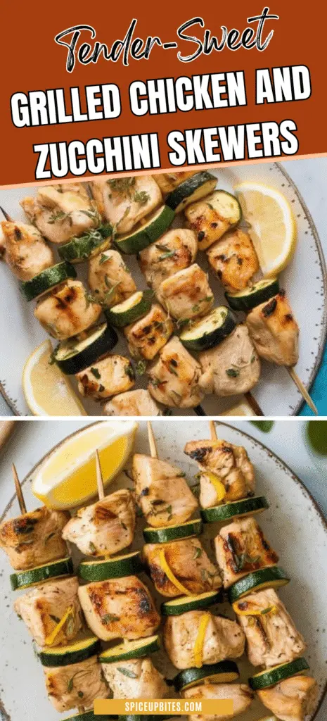 Grilled Chicken and Zucchini Skewers