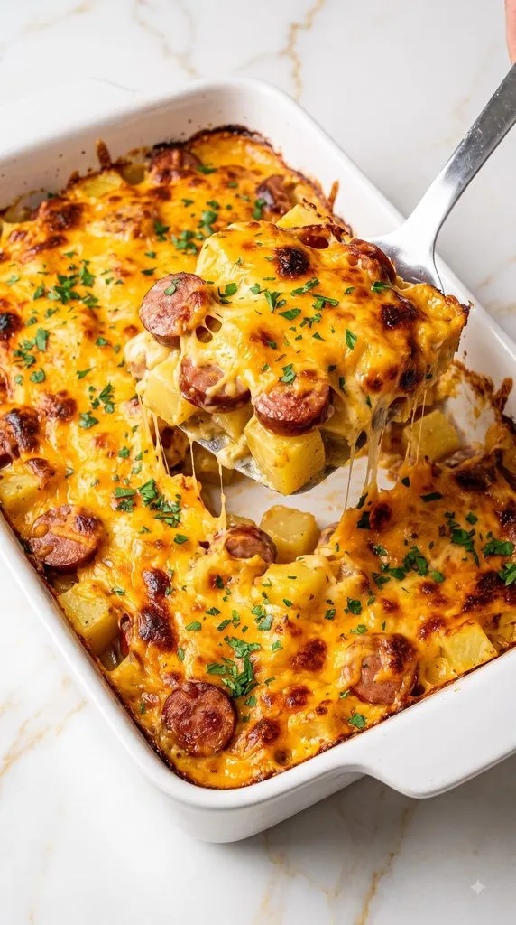 Cheesy Sausage Potato Casserole
