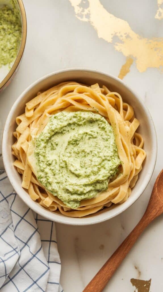 Creamy Cottage Cheese Pesto Sauce
