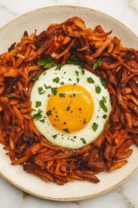 Crispy Pumpkin Hash with Fried Eggs