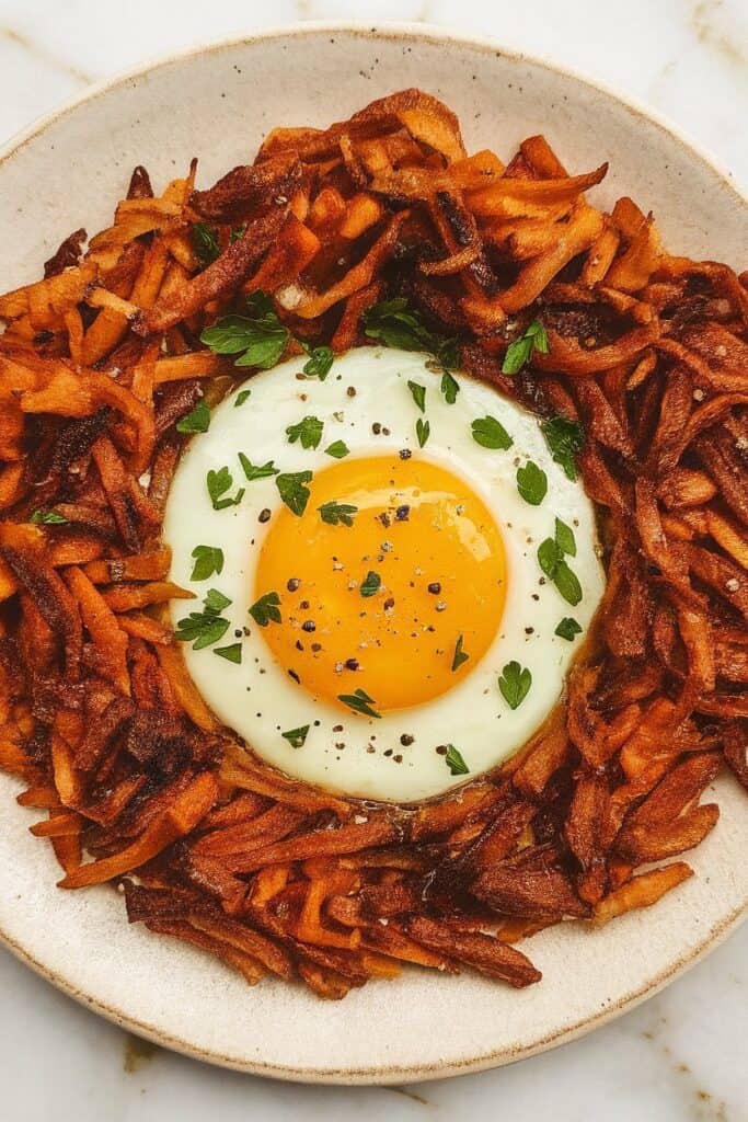 Crispy Pumpkin Hash with Fried Eggs
