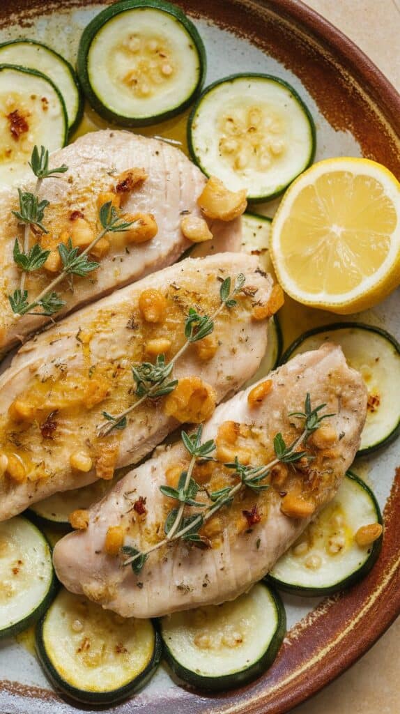 Sheet Pan Lemon Chicken and Zucchini
