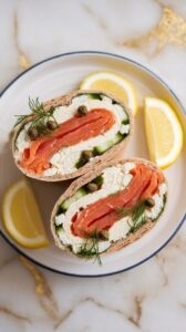 Smoked Salmon and Cottage Cheese Wraps