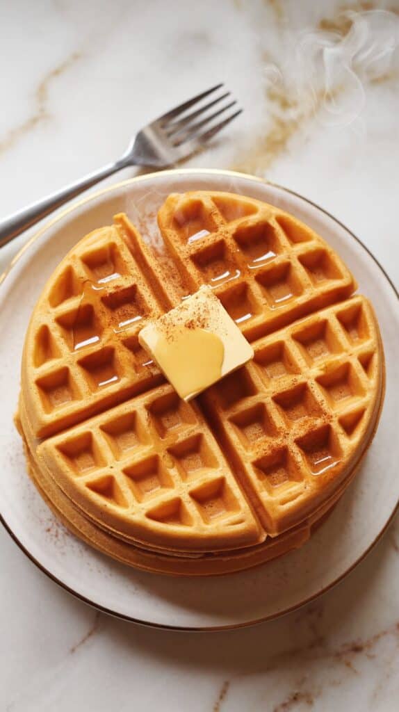 Whole Grain Pumpkin Spice Waffles