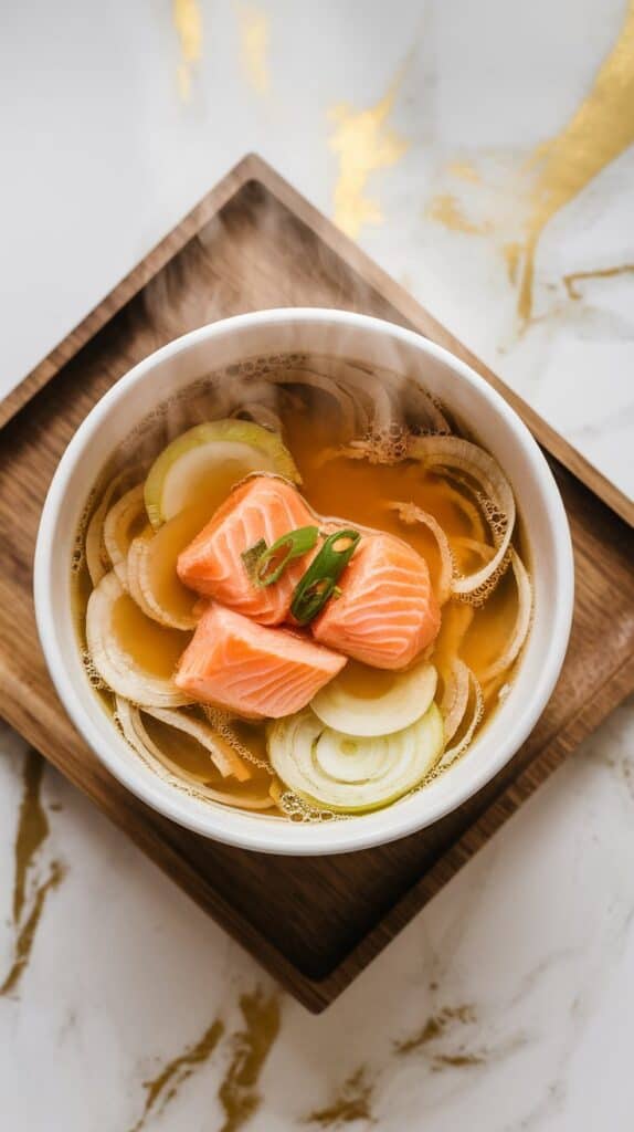 Salmon & Leek Miso Soup