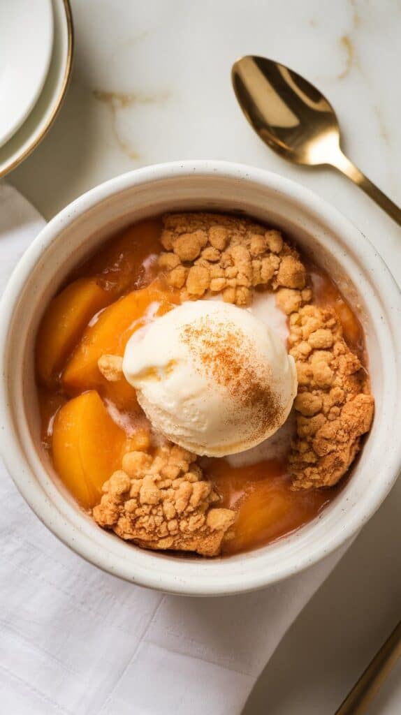 Easy Crockpot Peach Cobbler Dump Cake