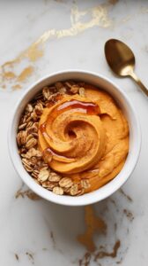 Pumpkin Whipped Cottage Cheese Breakfast Bowl