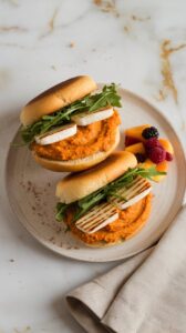 Pumpkin Halloumi Breakfast Sandwich