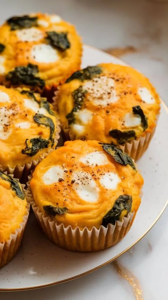 Pumpkin & Spinach Egg Muffins