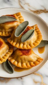 Pumpkin Pierogi with Brown Butter Sauce