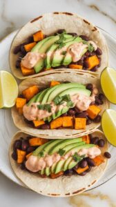 Pumpkin Tacos with Chipotle Crema
