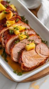 Crockpot Pineapple Brown Sugar Garlic Pork Loin