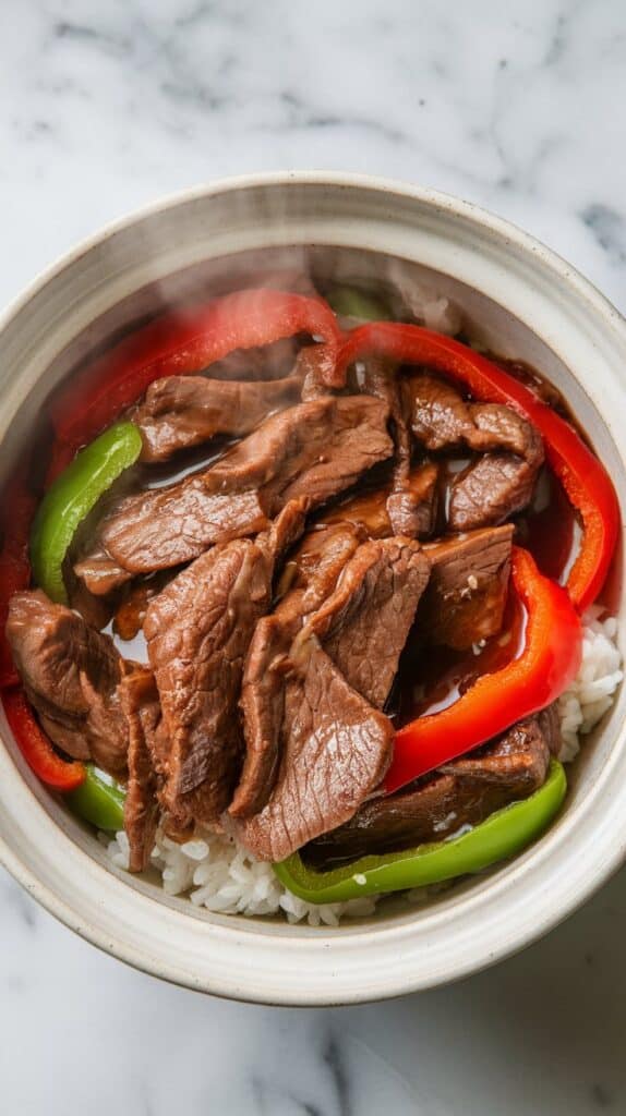 Crockpot Chinese Pepper Steak