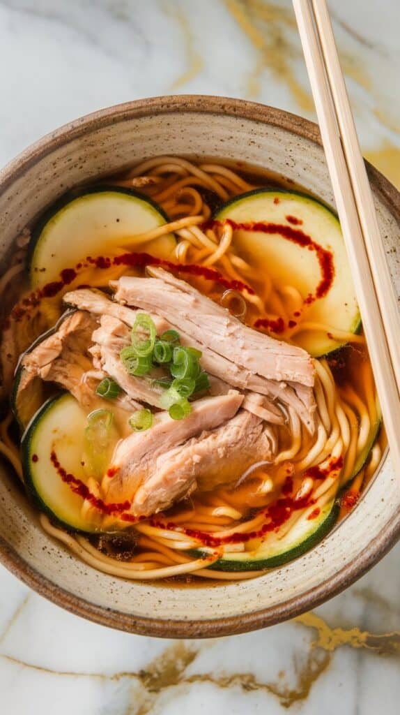 Spicy Chicken Zucchini Ramen